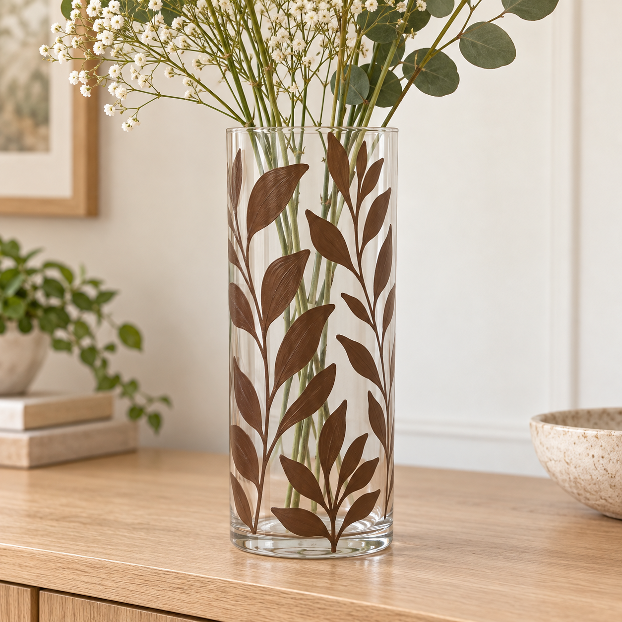 DecoArt Glass Paint in brown for glass craft projects