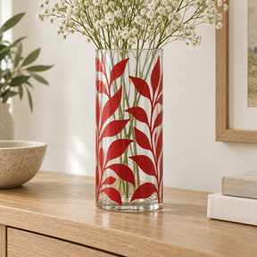DecoArt Glass Paint in red bottle for painting glass surfaces