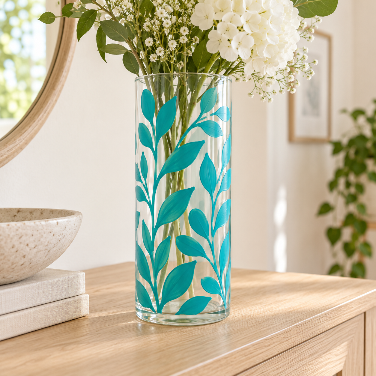 DecoArt Glass Paint in turquoise for glass painting projects