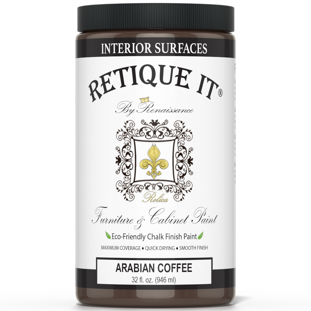 Retique It by Renaissance Arabian Coffee paint can on a white background