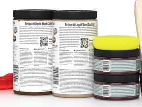 Large Java Wood'n Finish Kit by Retique It® for multi-purpose wood finishing, including brushes and finishing tools.