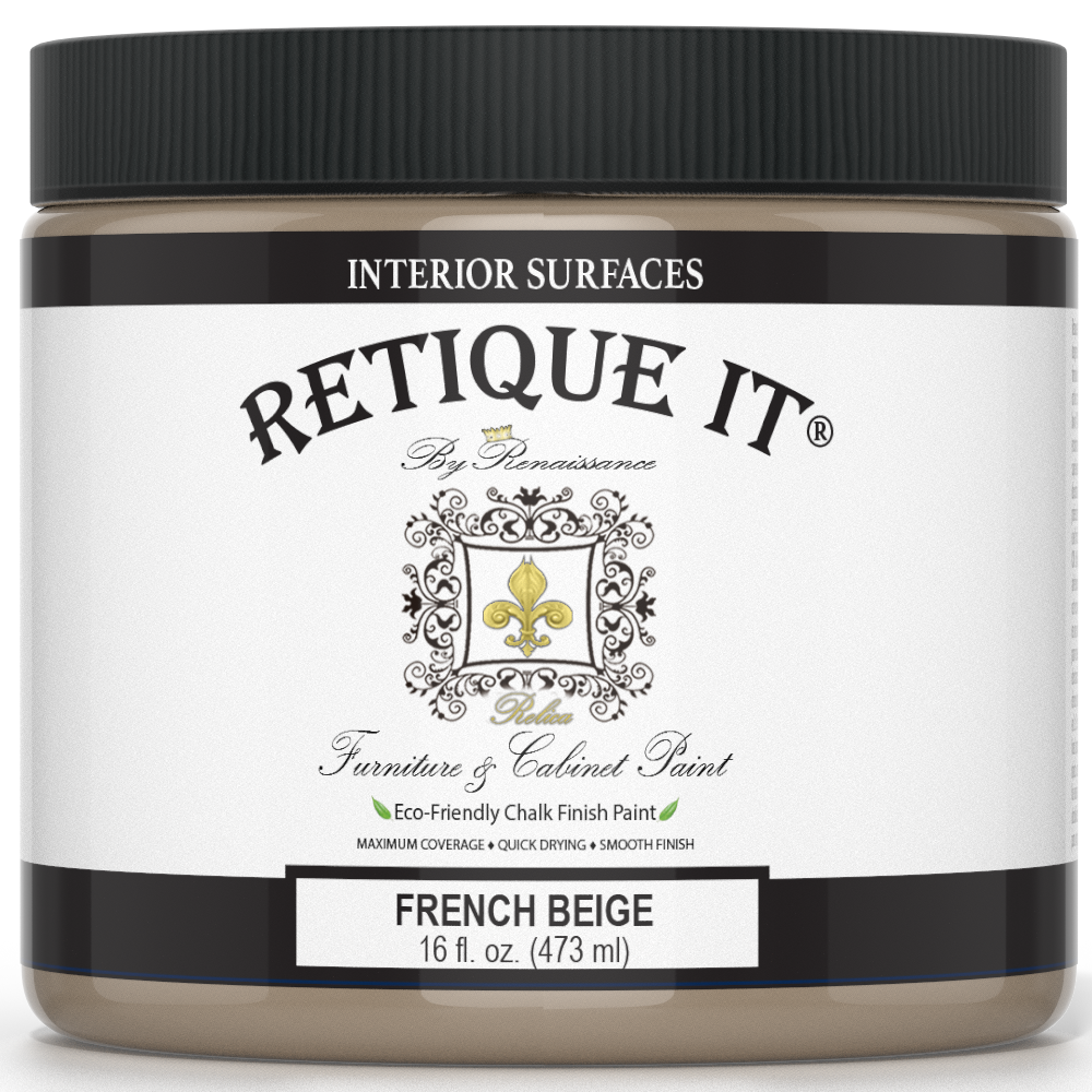 Jar of Retique It furniture paint in French Beige color