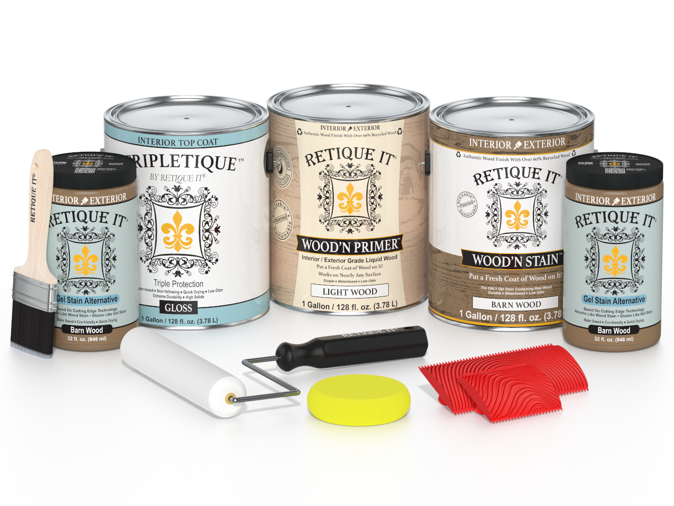 Multi-purpose Wood'n Kit (4x Lg) - Barn Wood - Interior Top Coat