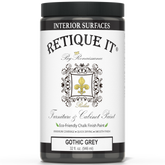 Retique It by Renaissance Furniture & Cabinet Paint in Gothic Grey, 32 oz jar, eco-friendly chalk finish paint for interior surfaces.