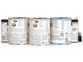 Retique It® Wood'n Finish Kit in Pickled Oak with four large containers for interior top coat and multi-purpose wood finishing.