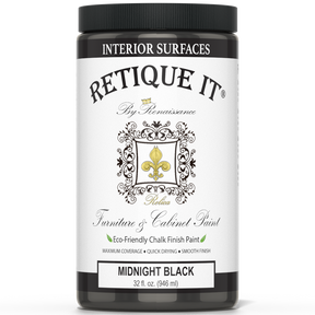 Retique It by Renaissance paint jar with label on a white background