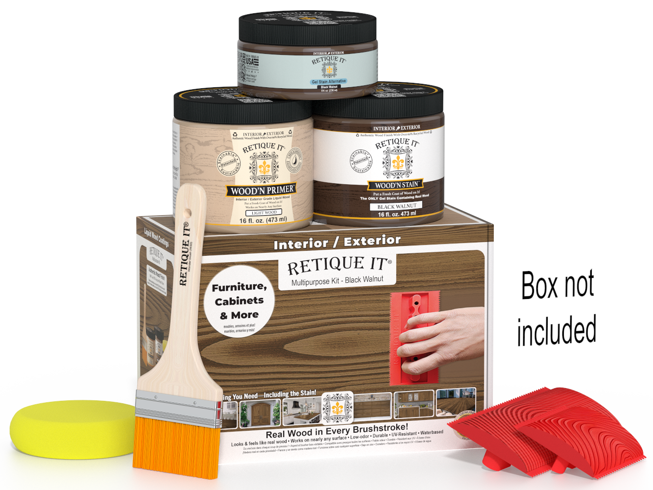 Multi-purpose Wood'n Kit (Med) - Black Walnut - Interior Top Coat