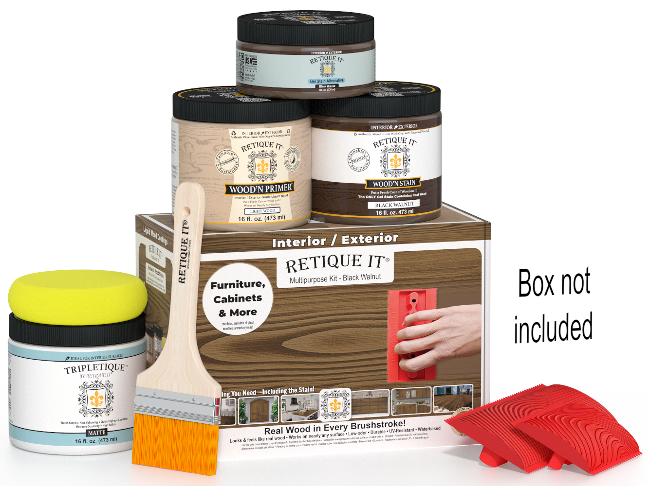 Multi-purpose Wood'n Kit (Med) - Black Walnut - Interior Top Coat