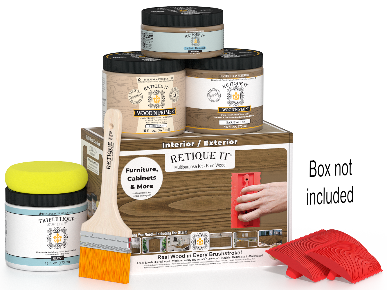 Multi-purpose Wood'n Kit (Med) - Barn Wood - Interior Top Coat