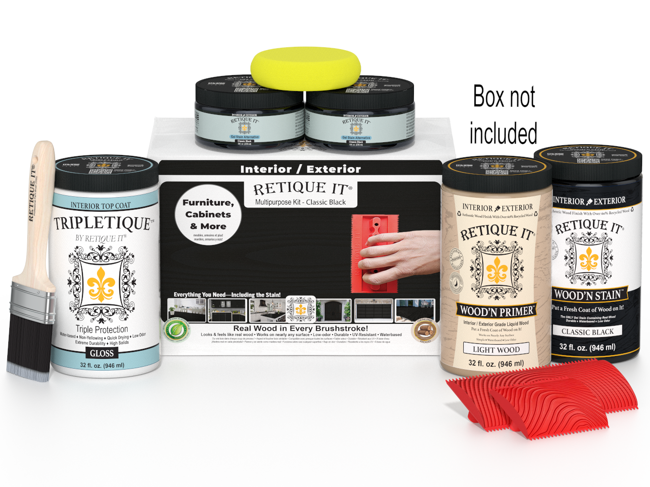 Multi-purpose Wood'n Kit (Large) - Classic Black - Interior Top Coat