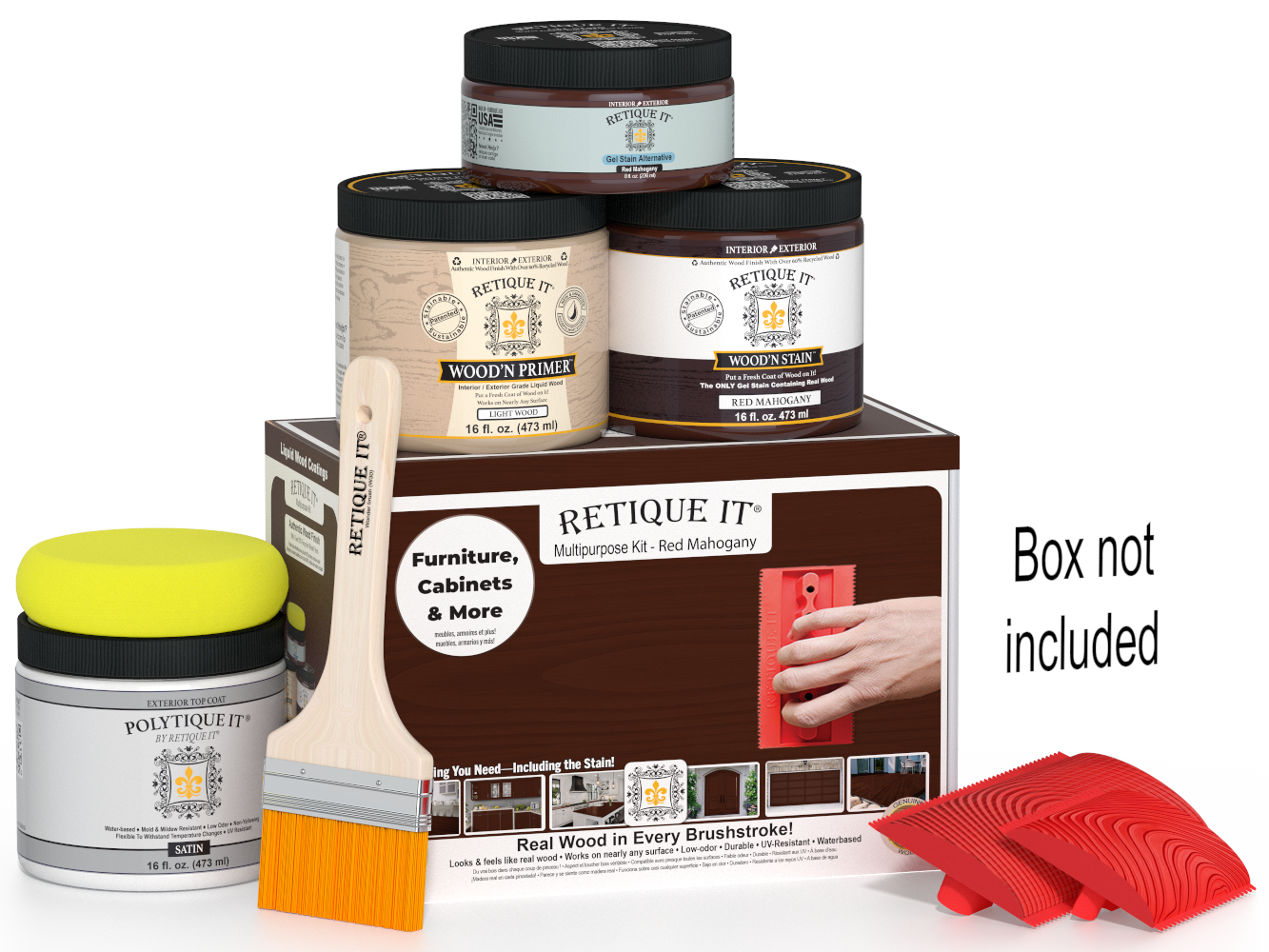 Multi-purpose Wood'n Kit (Med) - Red Mahogany - Exterior Top Coat