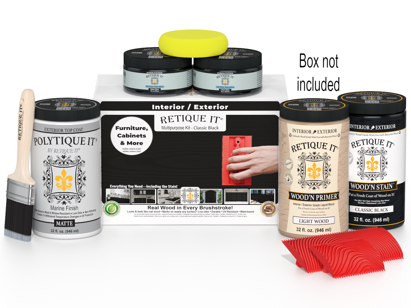 Multi-purpose Wood'n Kit (Large) - Classic Black - Exterior Top Coat