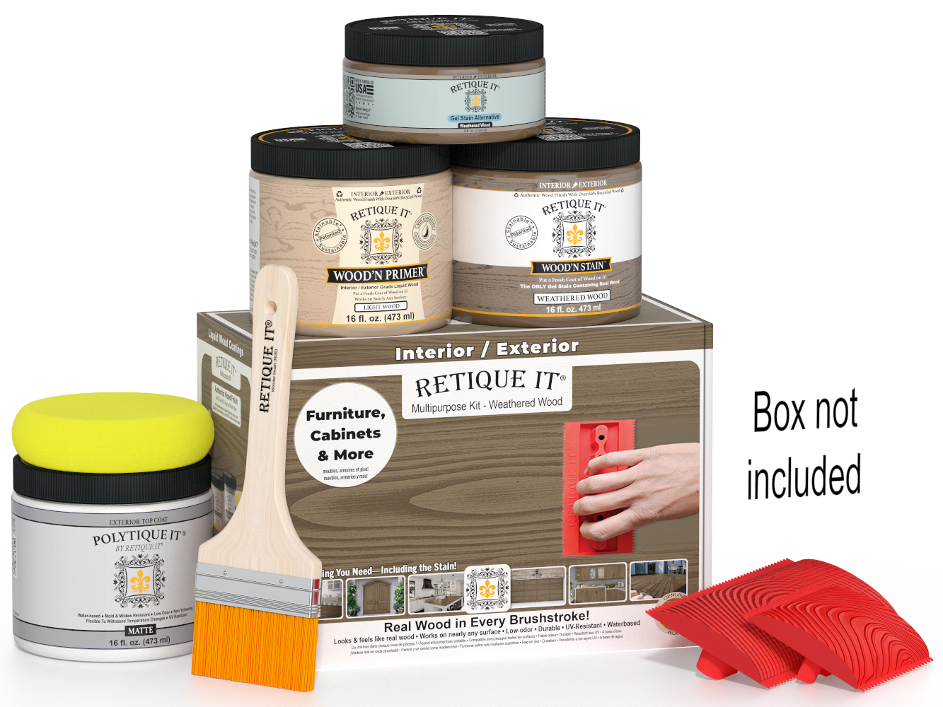 Multi-purpose Wood'n Kit (Med) - Weathered Wood - Exterior Top Coat