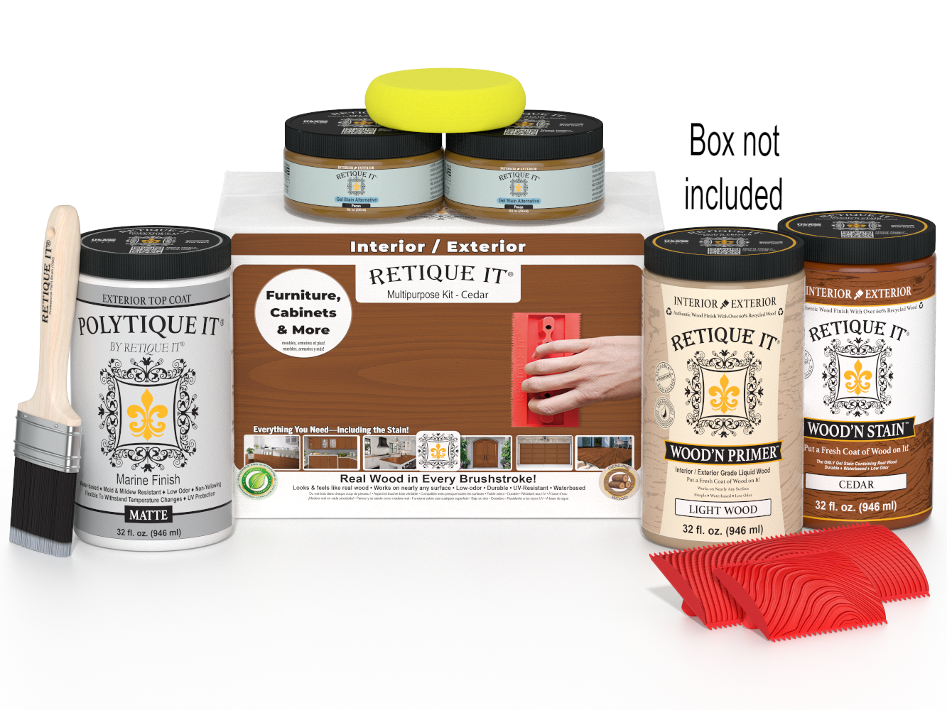 Multi-purpose Wood'n Kit (Large) - Cedar - Exterior Top Coat