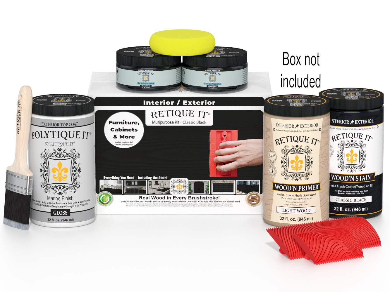 Multi-purpose Wood'n Kit (Large) - Classic Black - Exterior Top Coat