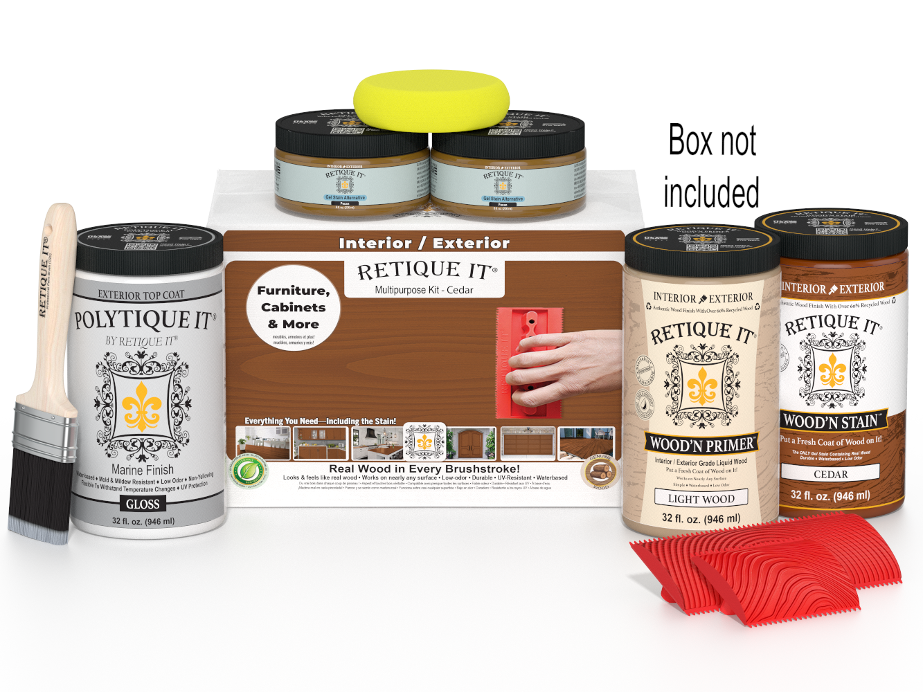 Multi-purpose Wood'n Kit (Large) - Cedar - Exterior Top Coat
