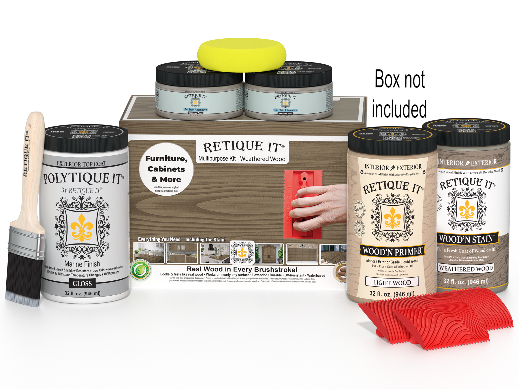 Multi-purpose Wood'n Kit (Large) - Weathered Wood - Exterior Top Coat