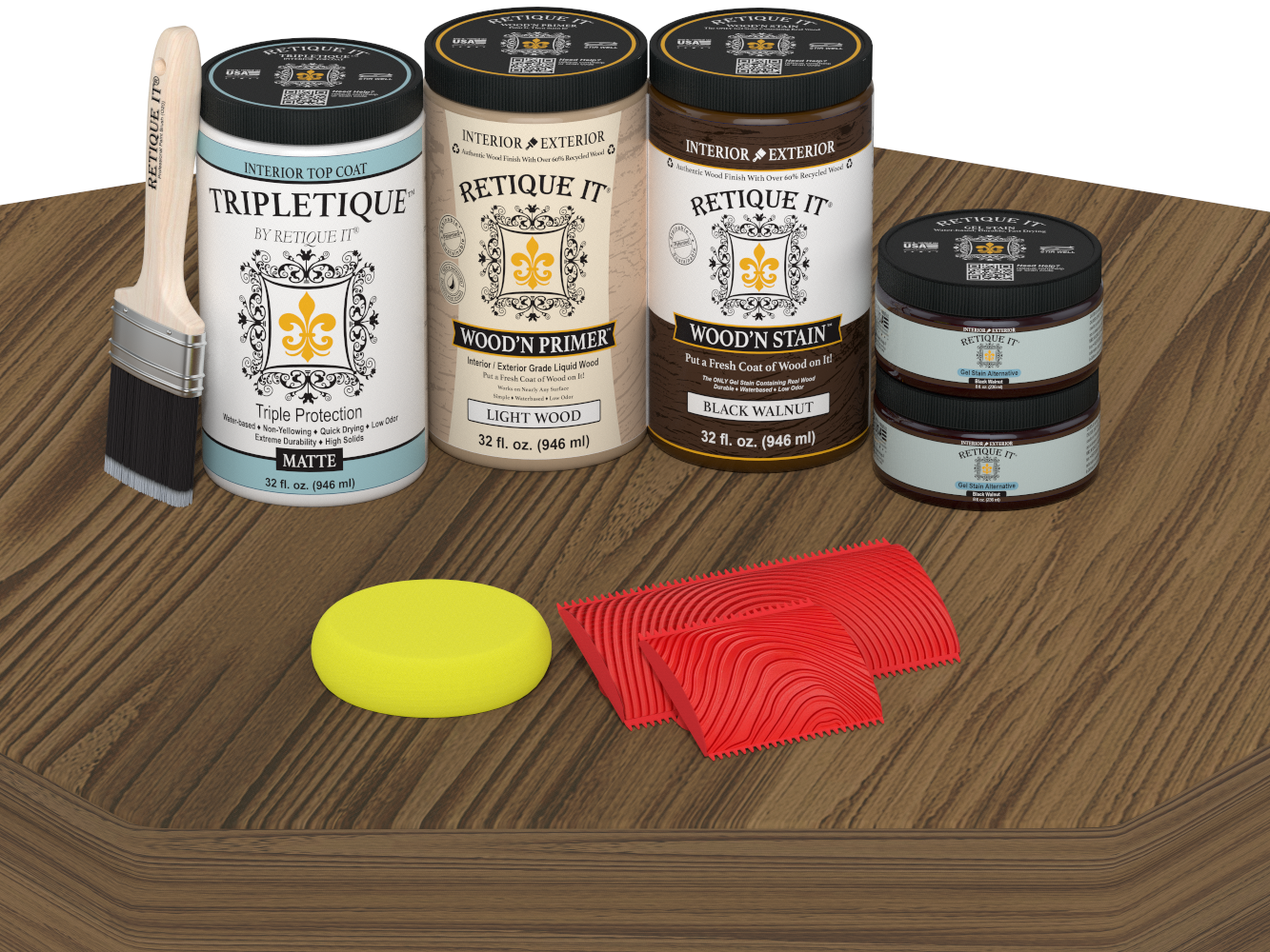 Multi-purpose Wood'n Kit (Large) - Black Walnut - Interior Top Coat