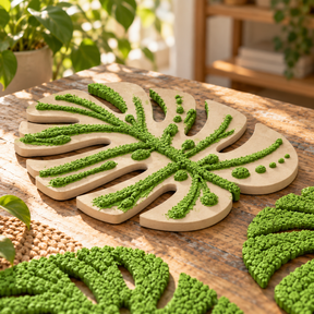 DecoArt Bloom Texture Paint in Verdant Pulse, showing a textured green finish on a painted surface