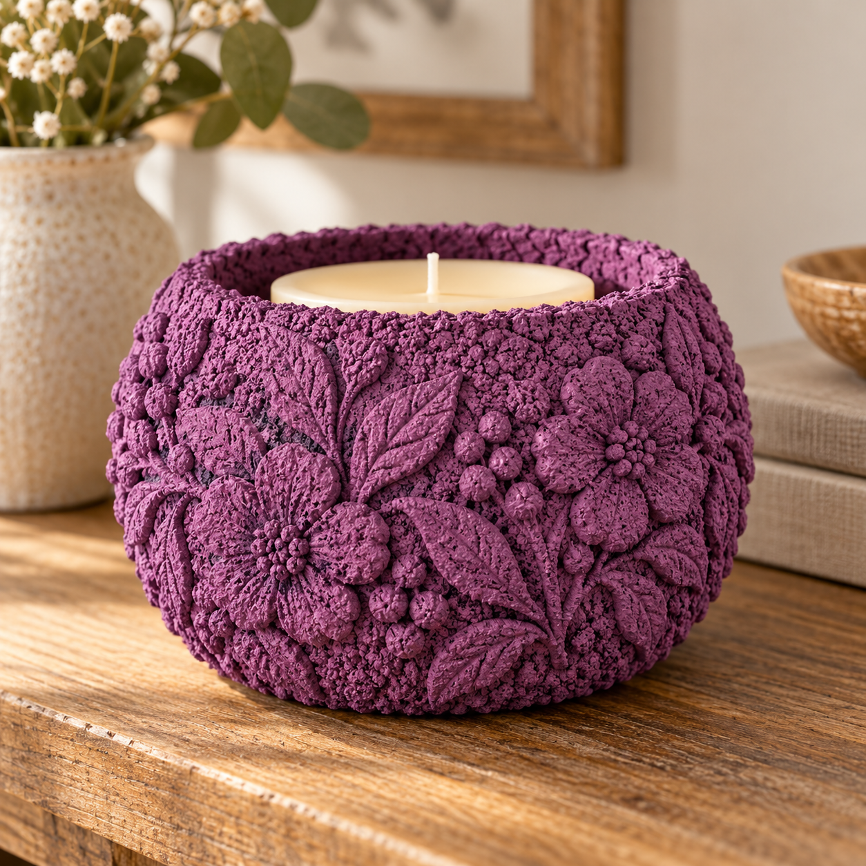 Retique It Bloom Texture Paint 4pk in Mystic Plum displayed on home decor furniture makeover”】【