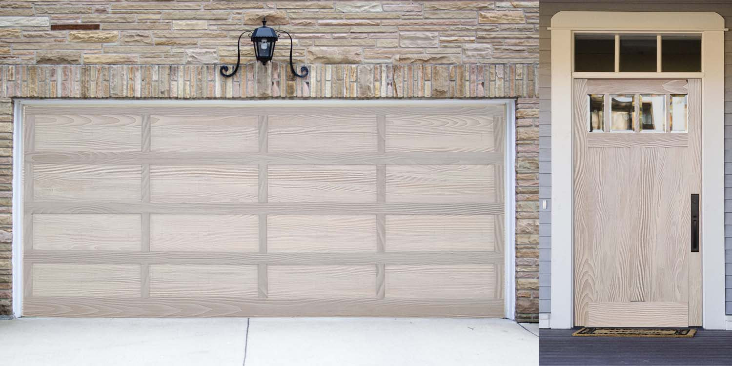 Wood'n Door Smooth Finish Kit (Front & Garage Door) - White Wash