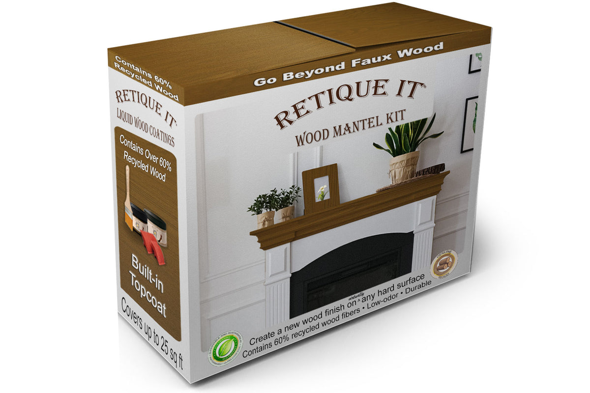 Fireplace Mantel Wood'n Finish Kit - Dark Pecan